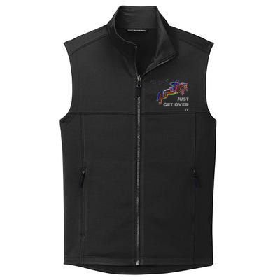 English Horse Show Jumping Just Get Over It Meaningful Gift Collective Smooth Fleece Vest