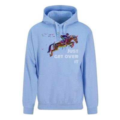 English Horse Show Jumping Just Get Over It Meaningful Gift Unisex Surf Hoodie