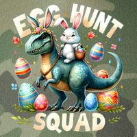 Egg Hunt Squad Bunny Dinosaur Easter Day Bunny Egg Hunt Legacy Tie Dye Trucker Hat