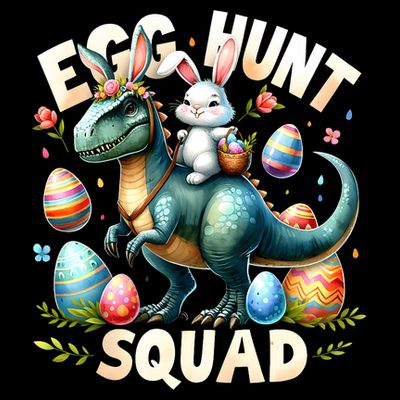 Egg Hunt Squad Bunny Dinosaur Easter Day Bunny Egg Hunt T-Shirt