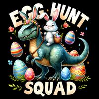 Egg Hunt Squad Bunny Dinosaur Easter Day Bunny Egg Hunt 16 in Basic Backpack