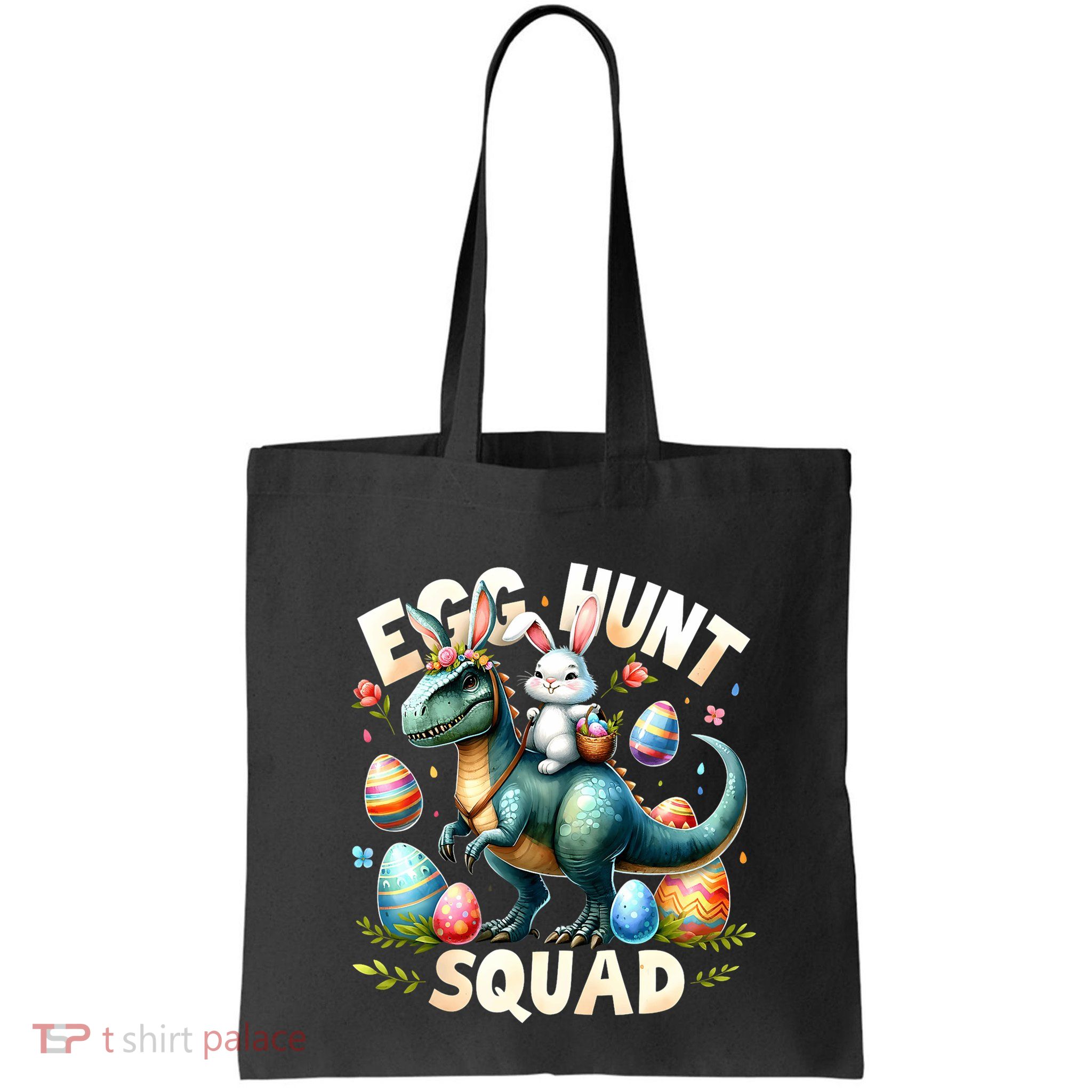 Egg Hunt Squad Bunny Dinosaur Easter Day Bunny Egg Hunt Bag