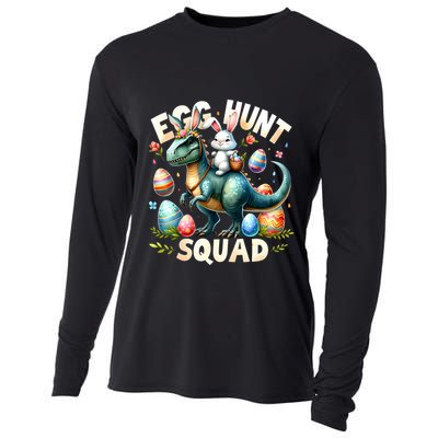 Egg Hunt Squad Bunny Dinosaur Easter Day Bunny Egg Hunt Cooling Performance Long Sleeve Crew
