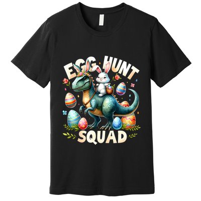 Egg Hunt Squad Bunny Dinosaur Easter Day Bunny Egg Hunt Premium T-Shirt
