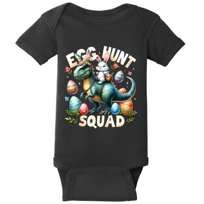 Egg Hunt Squad Bunny Dinosaur Easter Day Bunny Egg Hunt Baby Bodysuit