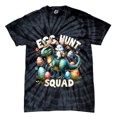 Egg Hunt Squad Bunny Dinosaur Easter Day Bunny Egg Hunt Tie-Dye T-Shirt