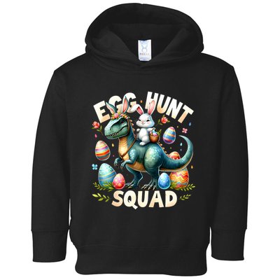 Egg Hunt Squad Bunny Dinosaur Easter Day Bunny Egg Hunt Toddler Hoodie