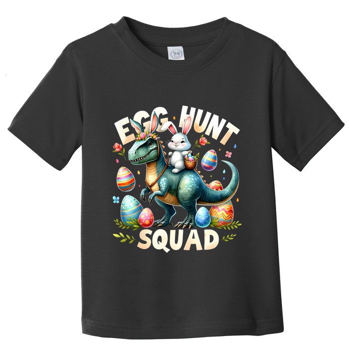 Egg Hunt Squad Bunny Dinosaur Easter Day Bunny Egg Hunt Toddler T-Shirt