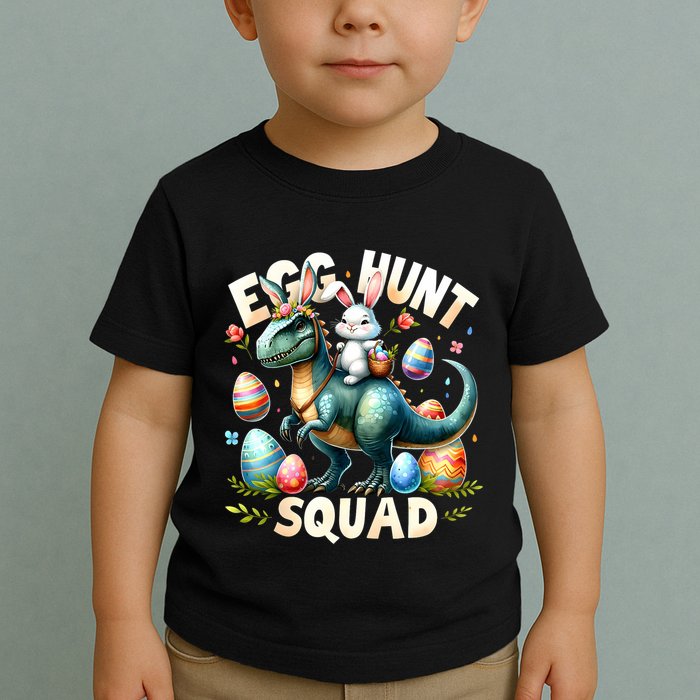 Egg Hunt Squad Bunny Dinosaur Easter Day Bunny Egg Hunt Toddler T-Shirt