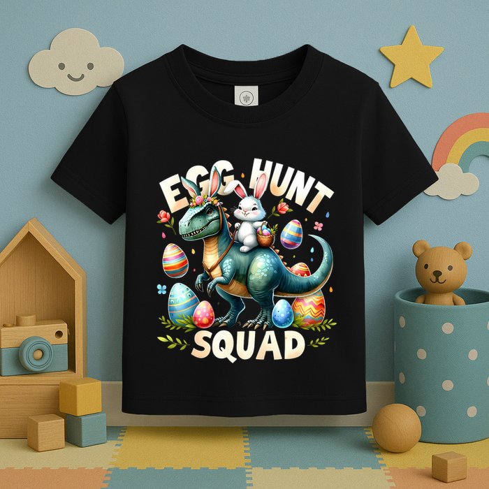 Egg Hunt Squad Bunny Dinosaur Easter Day Bunny Egg Hunt Toddler T-Shirt