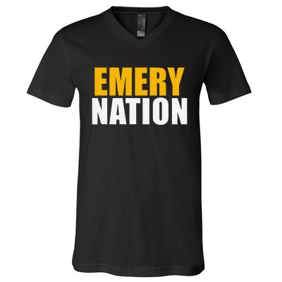 Emery High School Nation V-Neck T-Shirt