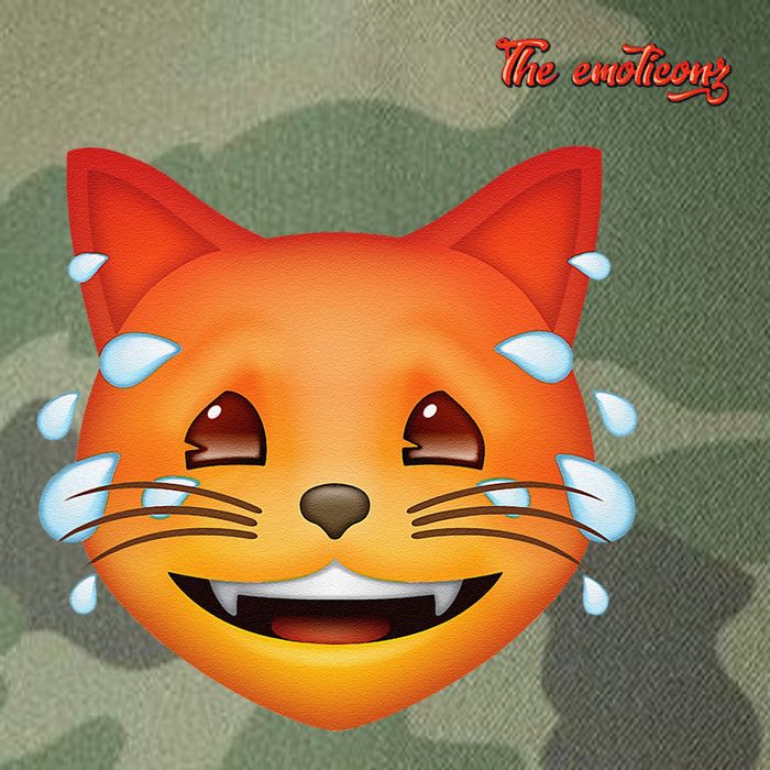 Emoji Heated Sweating Cat Face Legacy Tie Dye Trucker Hat