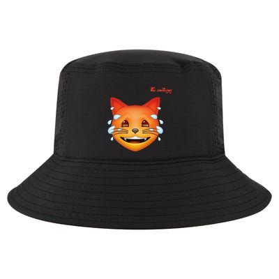 Emoji Heated Sweating Cat Face Cool Comfort Performance Bucket Hat