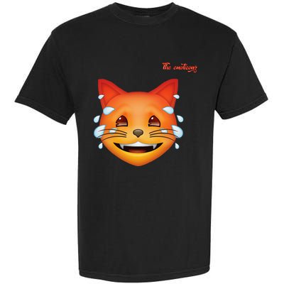 Emoji Heated Sweating Cat Face Garment-Dyed Heavyweight T-Shirt
