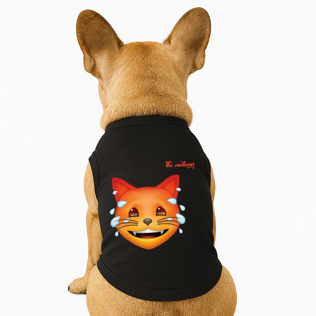 Emoji Heated Sweating Cat Face Doggie Tank