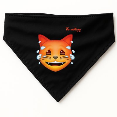 Emoji Heated Sweating Cat Face USA-Made Doggie Bandana