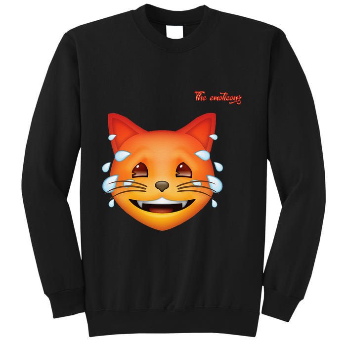 Emoji Heated Sweating Cat Face Sweatshirt
