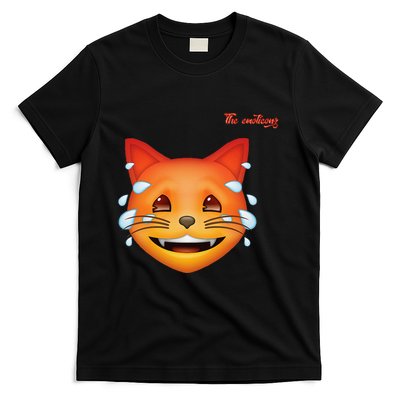 Emoji Heated Sweating Cat Face T-Shirt