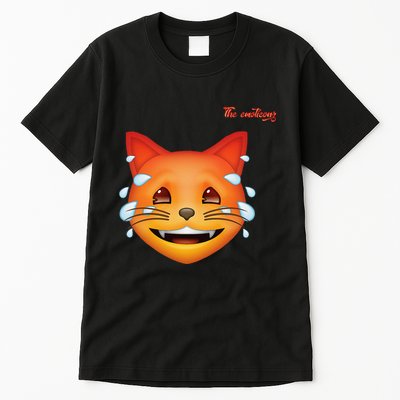 Emoji Heated Sweating Cat Face Tall T-Shirt
