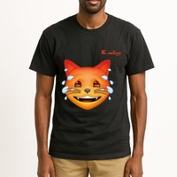 Emoji Heated Sweating Cat Face Tall T-Shirt