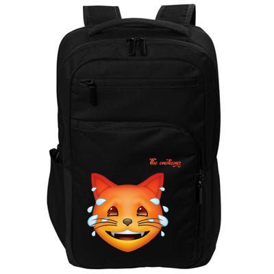 Emoji Heated Sweating Cat Face Impact Tech Backpack