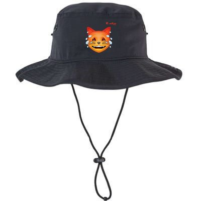 Emoji Heated Sweating Cat Face Bucket Hat