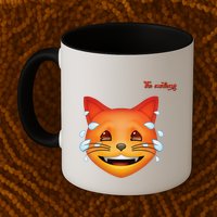 Emoji Heated Sweating Cat Face Mug