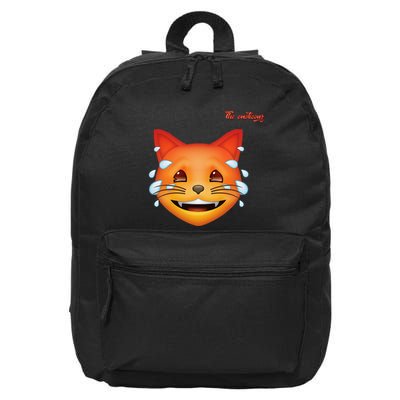 Emoji Heated Sweating Cat Face 16 in Basic Backpack