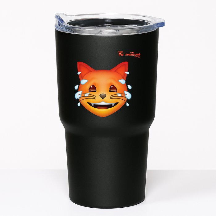 Emoji Heated Sweating Cat Face Tumbler