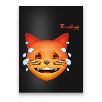Emoji Heated Sweating Cat Face Poster