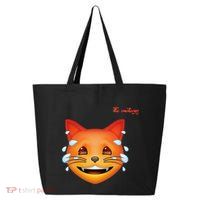Emoji Heated Sweating Cat Face 25L Jumbo Tote