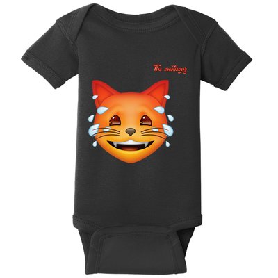 Emoji Heated Sweating Cat Face Baby Bodysuit
