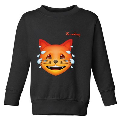 Emoji Heated Sweating Cat Face Toddler Sweatshirt