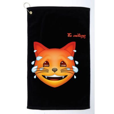 Emoji Heated Sweating Cat Face Golf Towel