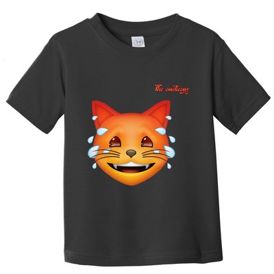 Emoji Heated Sweating Cat Face Toddler T-Shirt