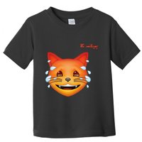 Emoji Heated Sweating Cat Face Toddler T-Shirt