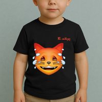 Emoji Heated Sweating Cat Face Toddler T-Shirt