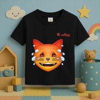 Emoji Heated Sweating Cat Face Toddler T-Shirt