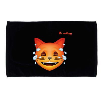 Emoji Heated Sweating Cat Face Microfiber Hand Towel