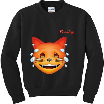 Emoji Heated Sweating Cat Face Kids Sweatshirt