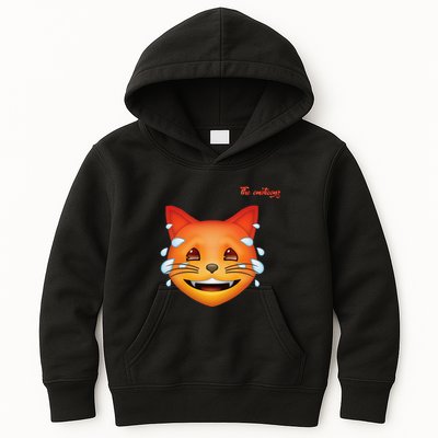 Emoji Heated Sweating Cat Face Kids Hoodie