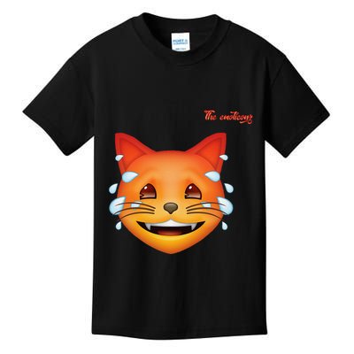 Emoji Heated Sweating Cat Face Kids T-Shirt