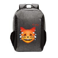 Emoji Heated Sweating Cat Face Vector Backpack