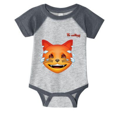 Emoji Heated Sweating Cat Face Infant Baby Jersey Bodysuit