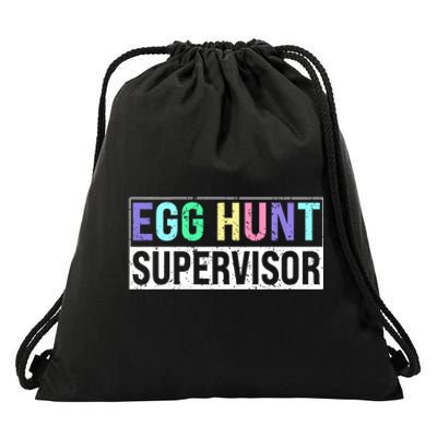 Egg Hunt Supervisor Egg Hunting Party Mom Dad Adult Easter Drawstring Bag