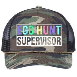 Egg Hunt Supervisor Egg Hunting Party Mom Dad Adult Easter Retro Rope Trucker Hat Cap