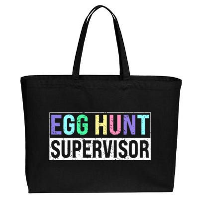 Egg Hunt Supervisor Egg Hunting Party Mom Dad Adult Easter Cotton Canvas Jumbo Tote