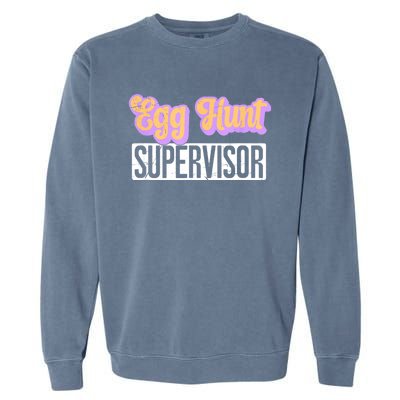 Egg Hunt Supervisor Egg Hunting Squad Women's Easter Garment-Dyed Sweatshirt