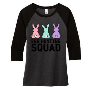 Egg Hunting Squad Easter Funny Women's Tri-Blend 3/4-Sleeve Raglan Shirt