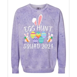 Egg Hunt Squad 2024 Funny Easter Day 2024 Egg Hunt Easter Eggs Hunter Colorblast Crewneck Sweatshirt